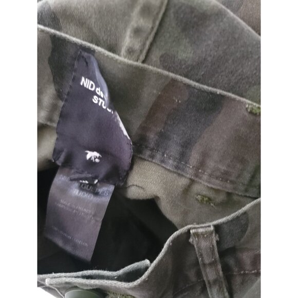 NDG Nid De Guêpes Studio Men's Camo Cargo Pants Made In France Sz M - Picture 7 of 8